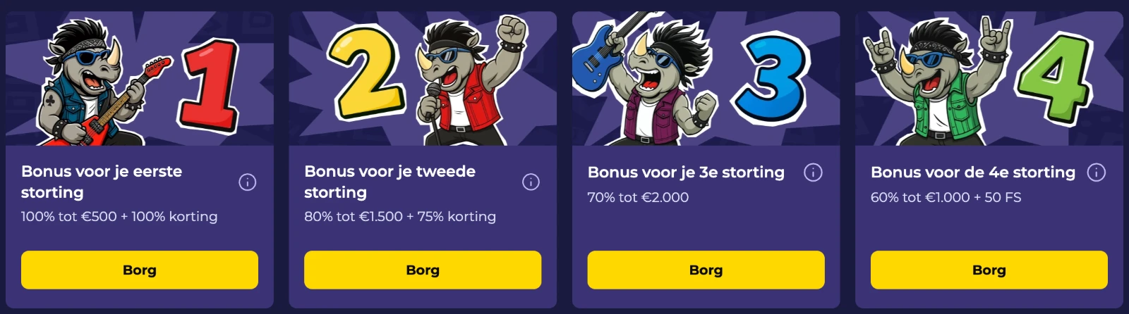 Welkomstbonus bij Spinorhino — 70%, €2.000 60
